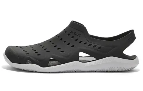 Crocs Swiftwater Wave Sandals 'Wave Black Pearl White'