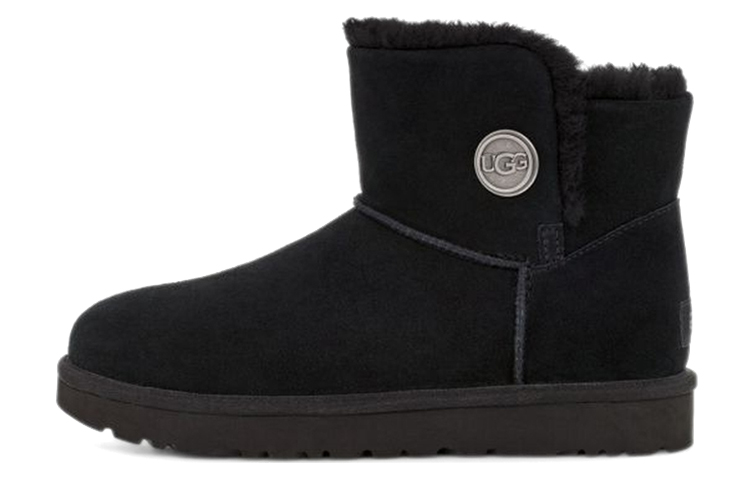 Женские сапоги UGG Mini Bailey Snaps (черные)