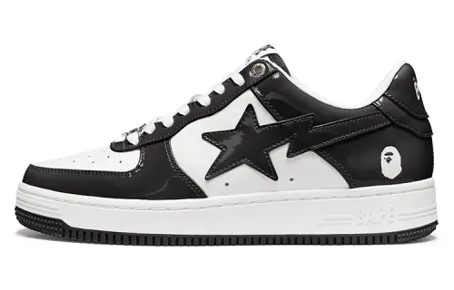 A BATHING APE BAPE STA Low top Stylish Skateboarding Shoes Women's Black