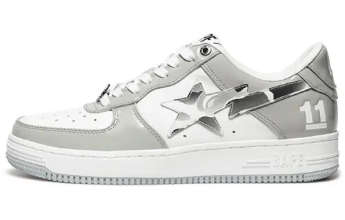 A BATHING APE STA Grey And White