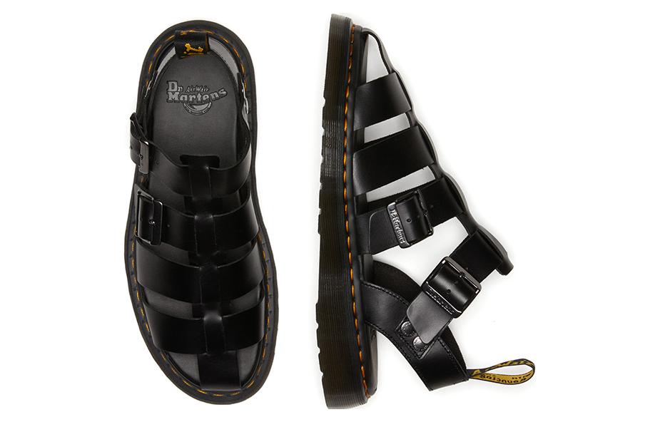 Dr.Martens Leather Roman Sandals Unisex Black