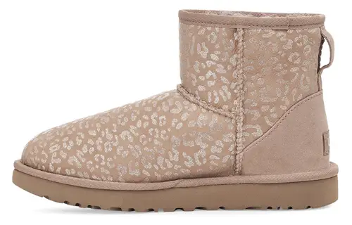 UGG Classic Mini Snow Leopard Brown Yellow Women's