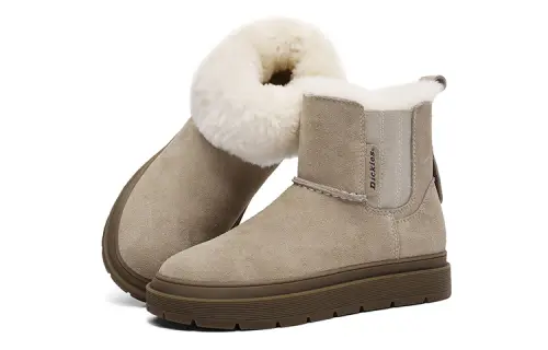 Dickies Classic And Versatile Fleece Lined Short Snow Boots Women's Beige