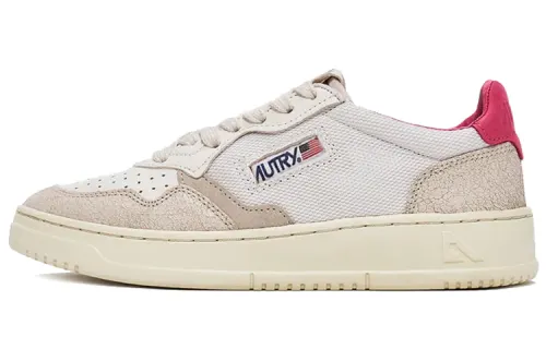 AUTRY Leather Stylish Skateboarding Shoes Women's White Pink
