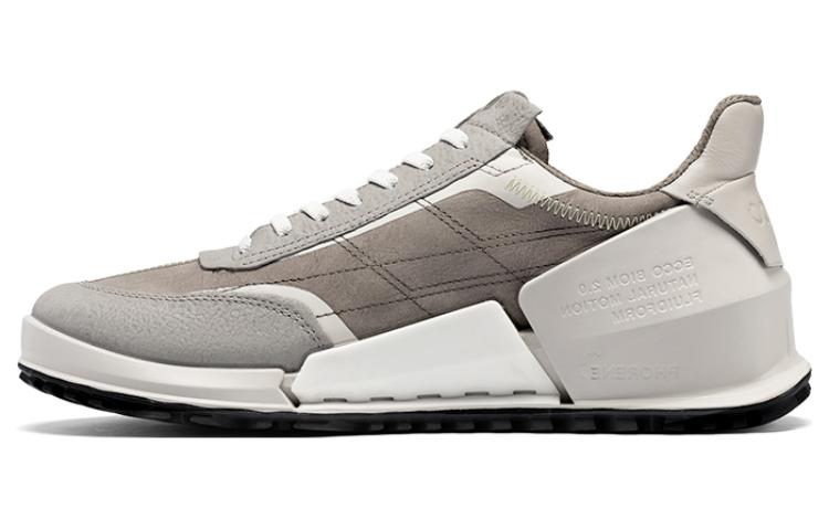 Ecco Leather Lightweight Breathable Low top Sports Casual Shoes Gray