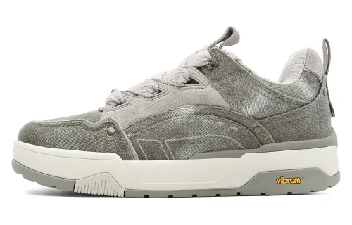 Dickies Fabric Coverage Slip Resistant Coverage Slip Resistant Low top Skateboard Shoes Men's Gray Green