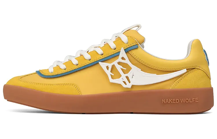 Naked Wolfe Palm Low top Skateboard Shoes Men's Brown Yellow