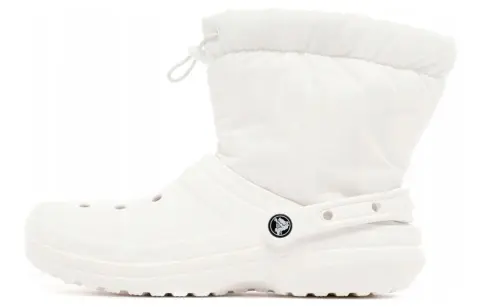 Crocs Classic Lined Neo Puff Boots 'White' Women's