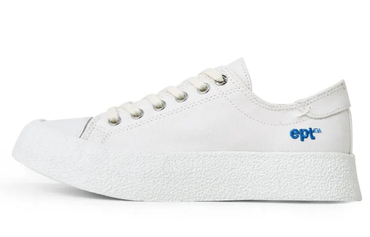 East Pacific Trade Dive Canvas Lace Up Low top Skateboard Shoes Unisex White