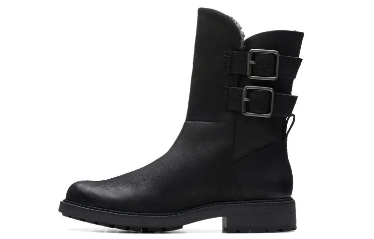 Clarks Cow Leather Ankle Boots Women's Black