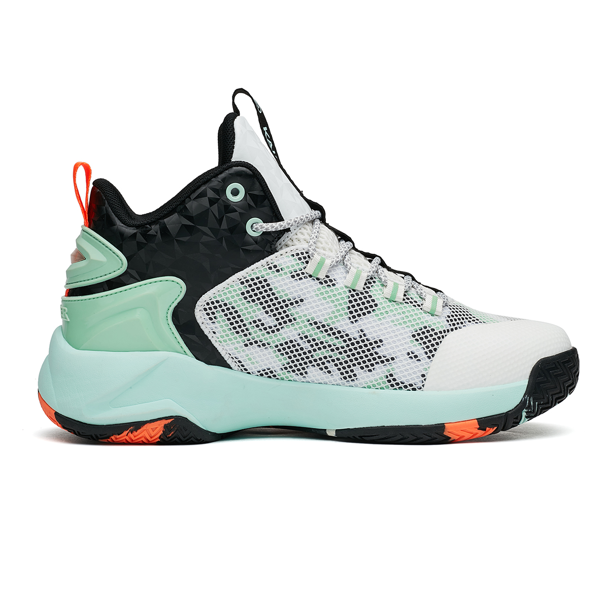 KAISER Cushioning Slip Resistant Abrasion Resistant Breathable Mid top Basketball Shoes Men’s White Blue