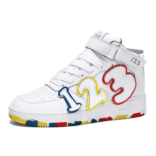 SESAME STREET Synthetic Leather High top Skateboard Shoes Unisex