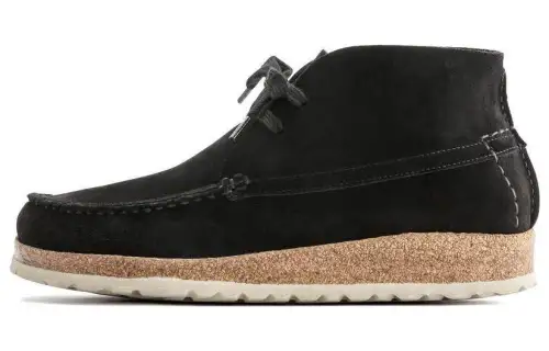 Birkenstock Suede Ankle Boots Unisex Black Regular