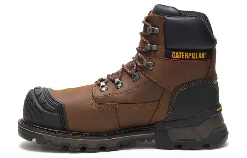 CAT Leather Short Outdoor Boots Men's Dark Brown