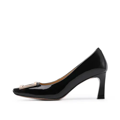 Chrisdien Deny Patent Leather Chunky Heel High Heels 6.5cm Women's