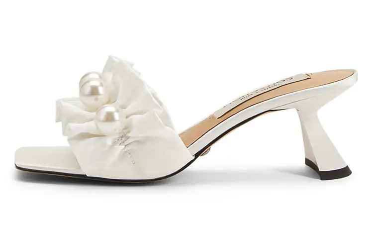 CHARLES&KEITH Composite Sole Abrasion Resistant Slide Slippers Women's White