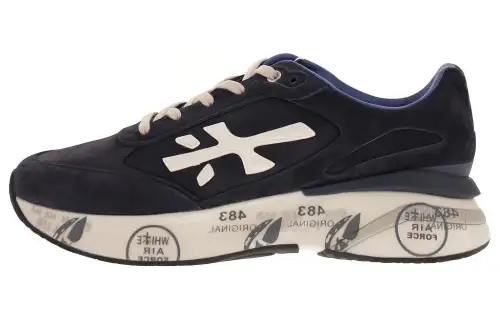 PREMIATA Moerun Leather Low top Casual Shoes Men's Blue