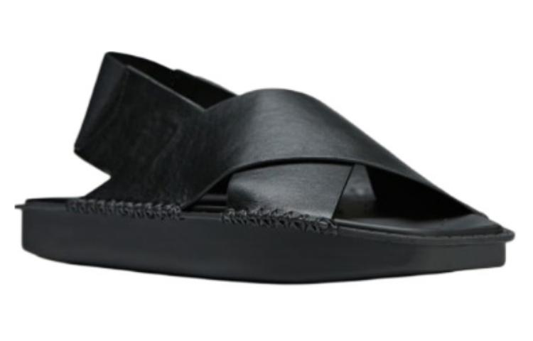 Y 3 Leather Beach Sandals Unisex Black