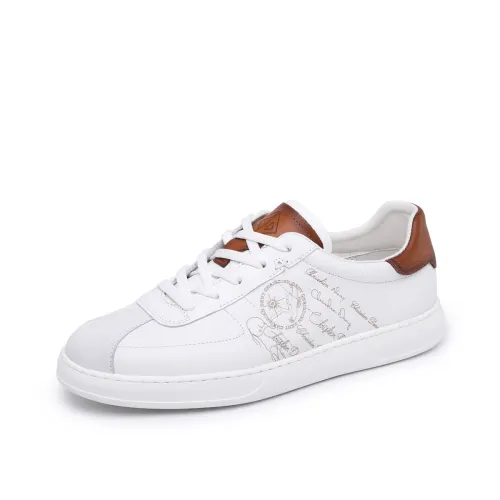 Chrisdien Deny Cow Leather Casual Shoes Men's White