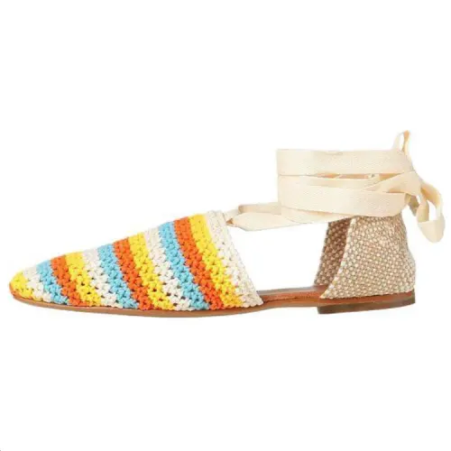 Castañer Casual Shoes Women's Beige Yellow Blue