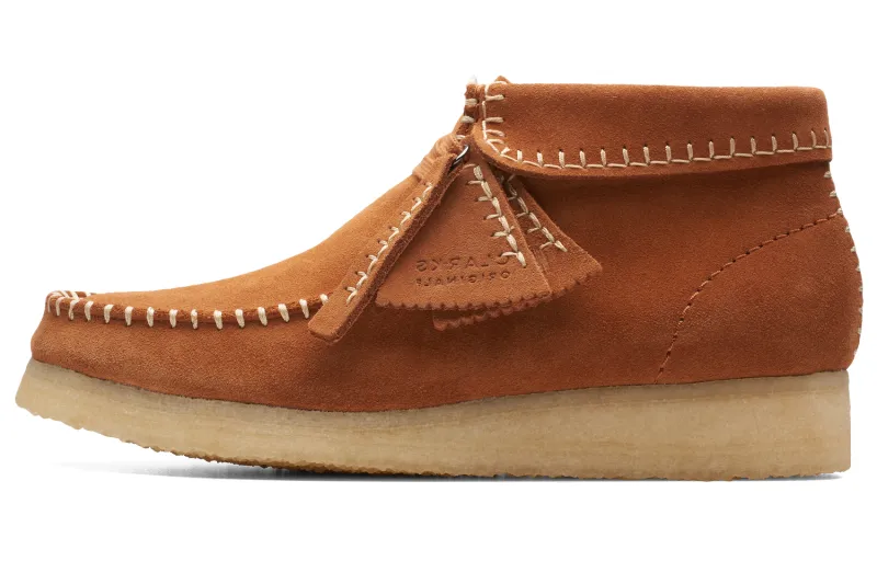 Clarks Originals Cow Leather Ankle Boots Women's Yellow
