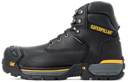 CAT Excavator Lt 6' S3 Wr Hro Sra Thermal Abrasion Resistant Comfortable Outdoor Boots Men's Black