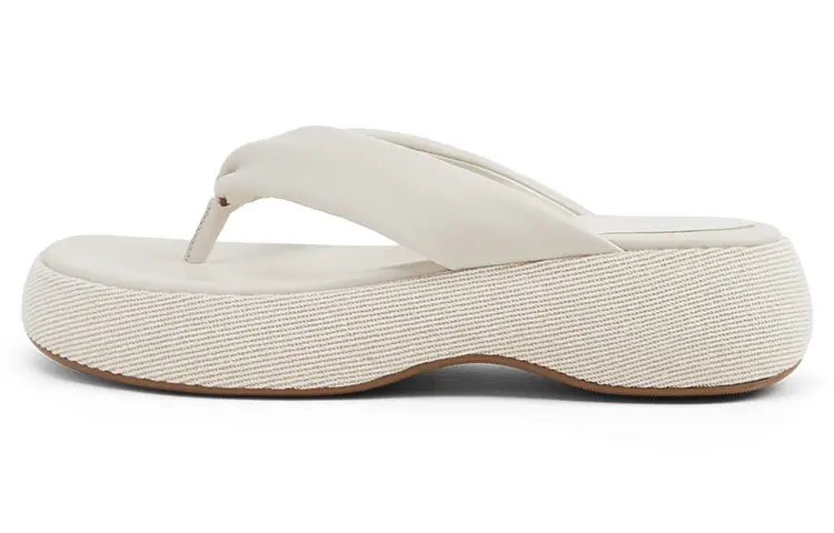 CHARLES&KEITH Pu Slippers Women's Pink White