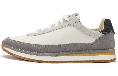 Clarks Leather Low top Sports Casual Shoes Men's Gray
