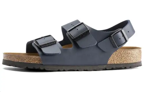 Birkenstock Leather Beach Sandals Unisex Dark Blue