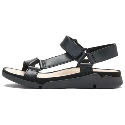 Clarks Leather Beach Sandals Women's Black