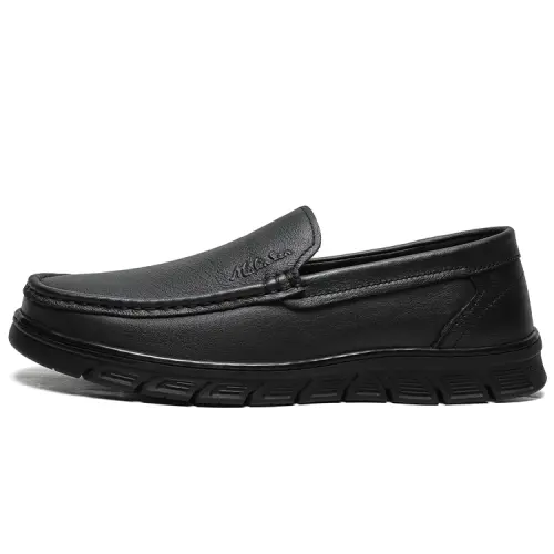 Mulinsen Casual Leather Shoes Men's Low Top Brown/Black