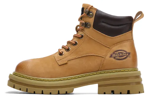Dickies Leather Abrasion Resistant Slip Resistant Crew Outdoor Boots Men's Earth Yellow