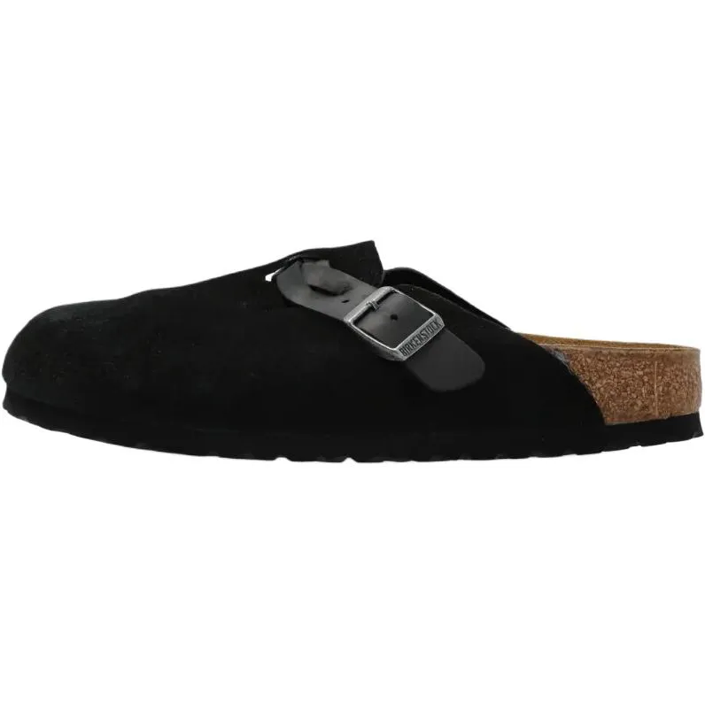 Birkenstock Boston Abrasion Resistant Closed Toe Slippers Women's Black Narrow