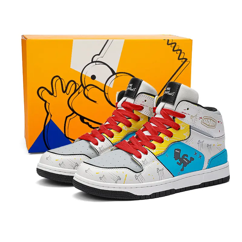 The Simpsons Height Increasing Abrasion Resistant Breathable Slip Resistant Mid top Casual Shoes