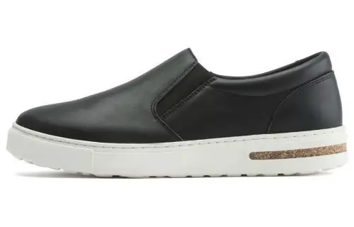 Birkenstock Leather Low top Casual Shoes Unisex Black Regular