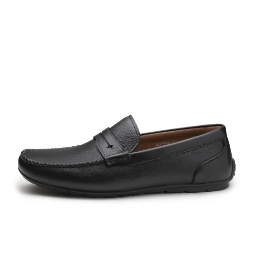 Chrisdien Deny Top Grain Cow Leather Loafers Men's Black