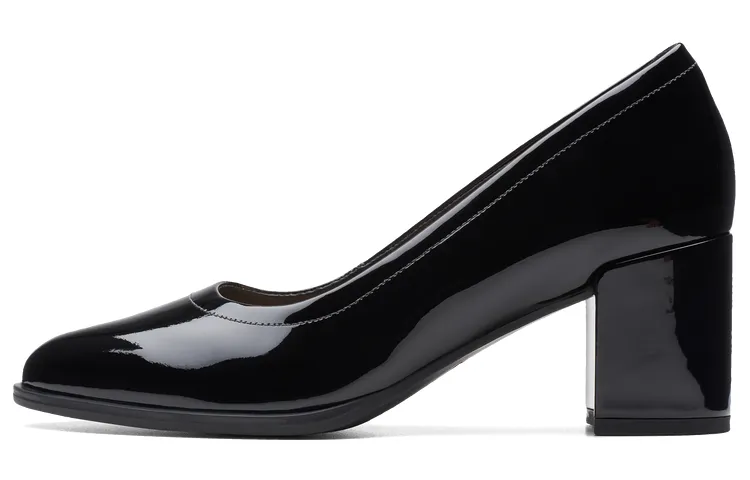 Clarks Fria Collection Chunky Heel High Heels Women's Black