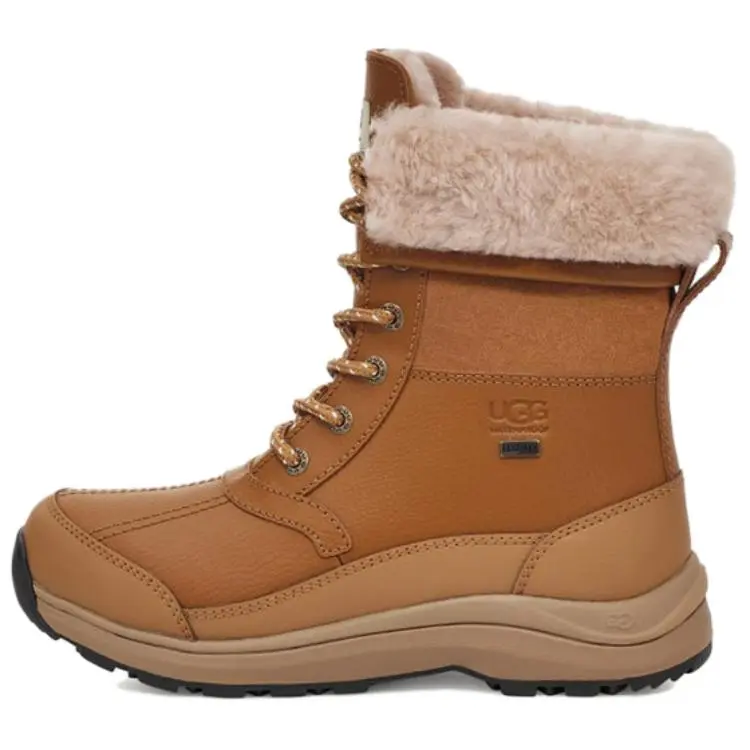 UGG Zaylee Leather Thermal Short Mid Calf Outdoor Boots Women's Brown