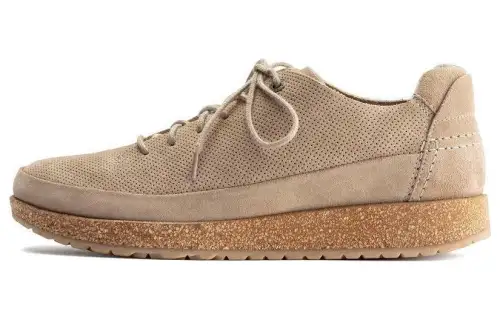 Birkenstock Leather Breathable Low top Casual Shoes Unisex Sand Narrow