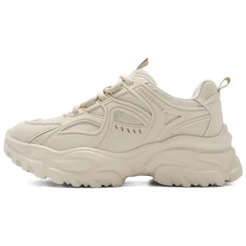 BELLE Abrasion Resistant Slip Resistant Abrasion Resistant Slip Resistant Low top Chunky Sneakers Women's Beige Black