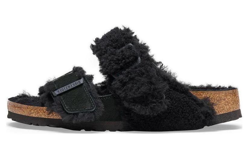Birkenstock Suede Slide Slippers Women's Black Regular