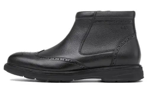 Chrisdien Deny Cow Leather Ankle Boots Men's Black