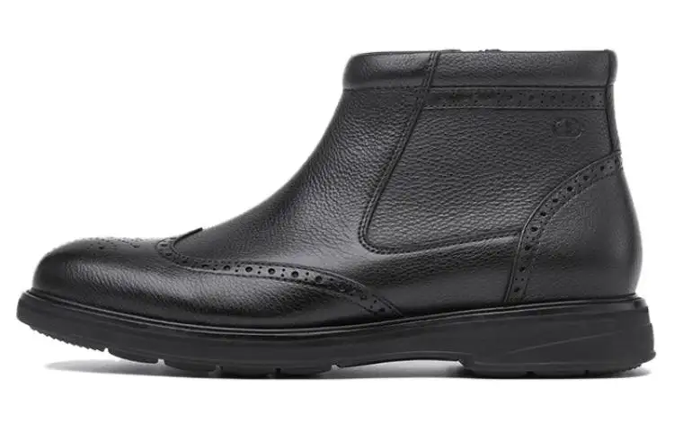 Chrisdien Deny Cow Leather Ankle Boots Men's Black