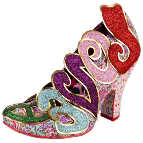 IRREGULAR CHOICE Pu Chunky Heel High Heels 9.2cm Women's Pink