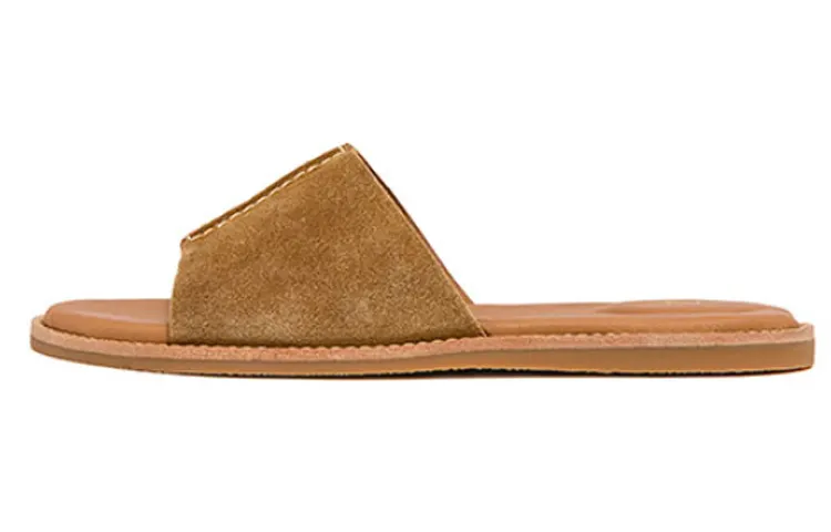 Clarks Rubber Sole Slide Slippers Women's Light Umber