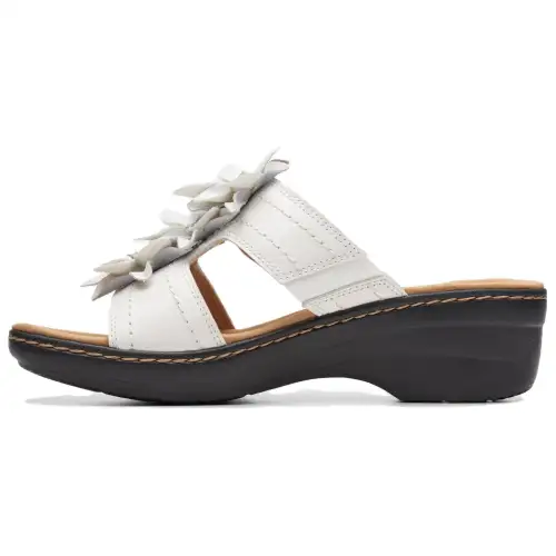 Clarks Abrasion Resistant Slip Resistant Slide Slippers Women's White