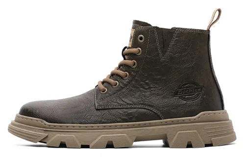 Dickies Leather Slip Resistant Slip Resistant Crew Work Boots High top Men's Camel
