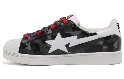 Coca Cola x A BATHING APE Skull Low top Skateboard Shoes Men's Gray White