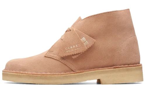 Clarks Cow Split Leather Ankle Boots Women's Flesh Pink