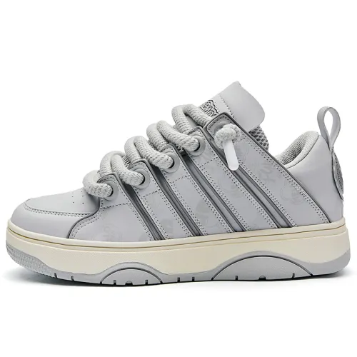 DoraemonA Fashion Puffy Shoes Slip Resistant Abrasion Resistant Low top Skateboard Shoes Unisex Phantom Gray